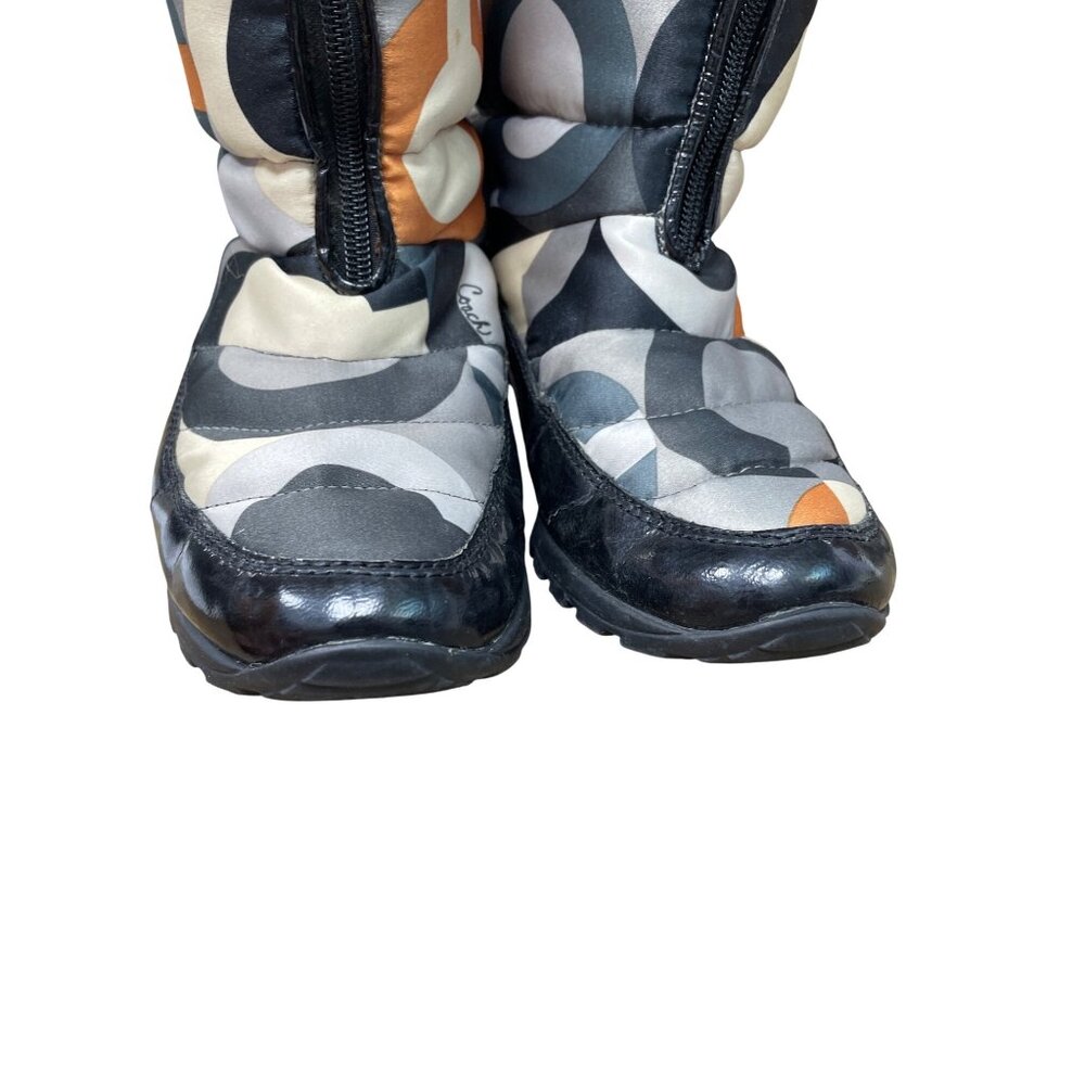coach Jolt womans monogram fabric mid calf winter boots sz 7B SKU 9772 - Picture 9 of 15
